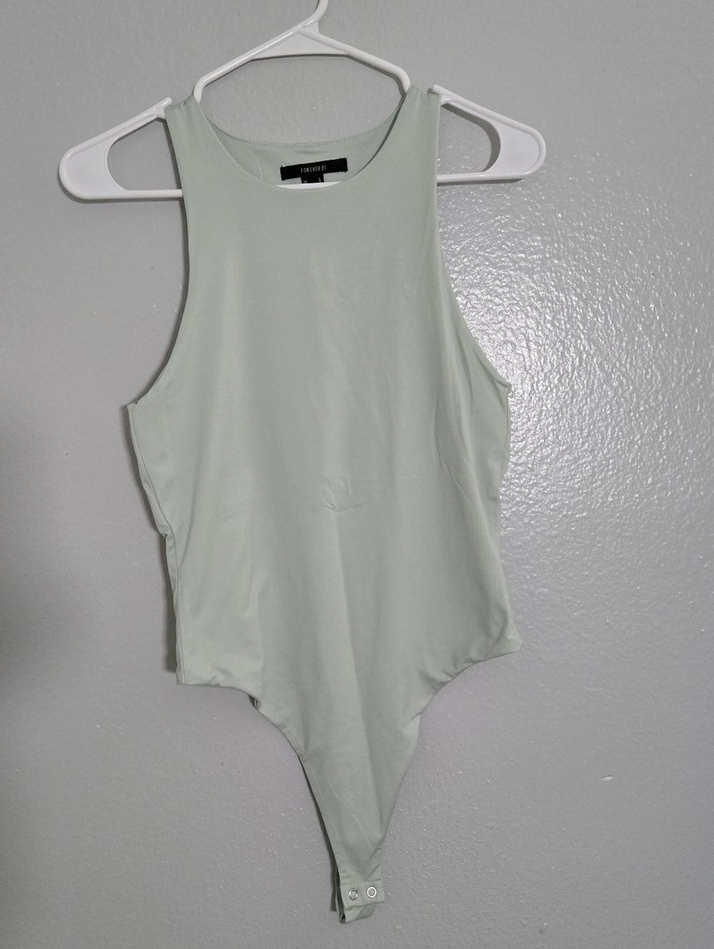 Forever 21 Light Sage High Neck Bodysuit